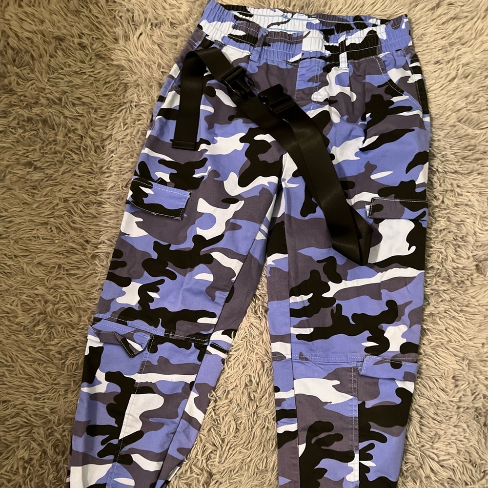 Blue Camo Cargos